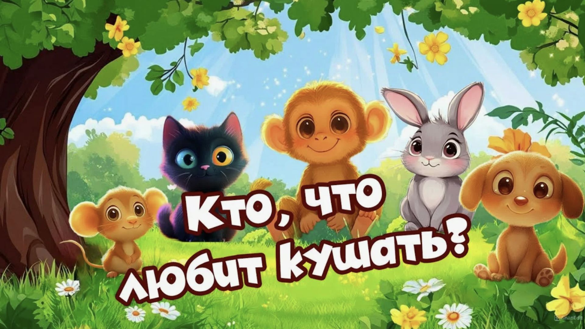 Кто что любит кушать обучающая игра для детей