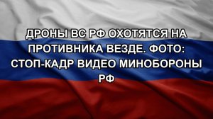 Дроны ВС РФ охотятся на противника везде. Фото: стоп-кадр видео Минобороны РФ