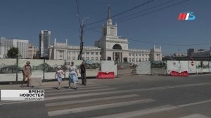 На улице Коммунистической в Волгограде началось масштабное благоустройство