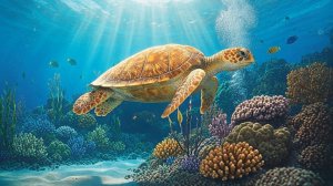 Заяц Стёпка изучает  черепах и морских звезд