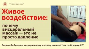Живое воздействие: почему висцеральный массаж — это не просто давление . Видео об обучении
