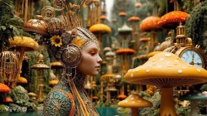 Steampunk Echoes in the Tribal Forest AI Art