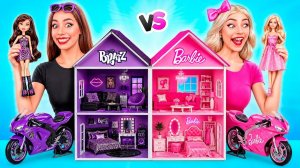 Строим Удивительный Кукольный Домик Барби vs Братц Челлендж # Простые Трюки для Декора