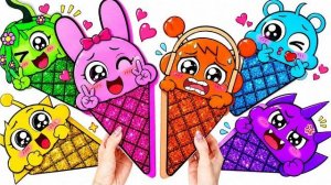 Paper DIY 💖АСПАКОВКА СПРУНКИ: МОРОЖЕНОЕ ПИНКИ И ОРЕН 💖 КАК СДЕЛАТЬ СЮРПРИЗ-ПАКЕТИК 🌈