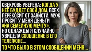 История из жизни: свекровь мечтала о доме, но муж скрывал от меня одну деталь . Слушать рассказы