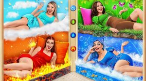 Мы построили двухъярусную кровать #Девушка Огня, Воды, Воздуха и Земли из Multi DO Challenge