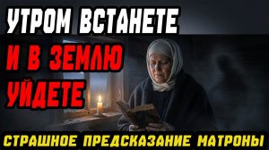 «УТРОМ ВСТАНЕТЕ — И В ЗЕМЛЮ УЙДЕТЕ» Страшное предсказание Матроны