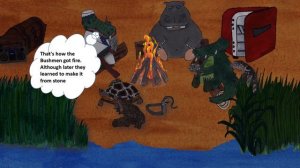 Gugu and Buziba. Episode 28.BUSHMAN LEGEND. Leopard and Fire