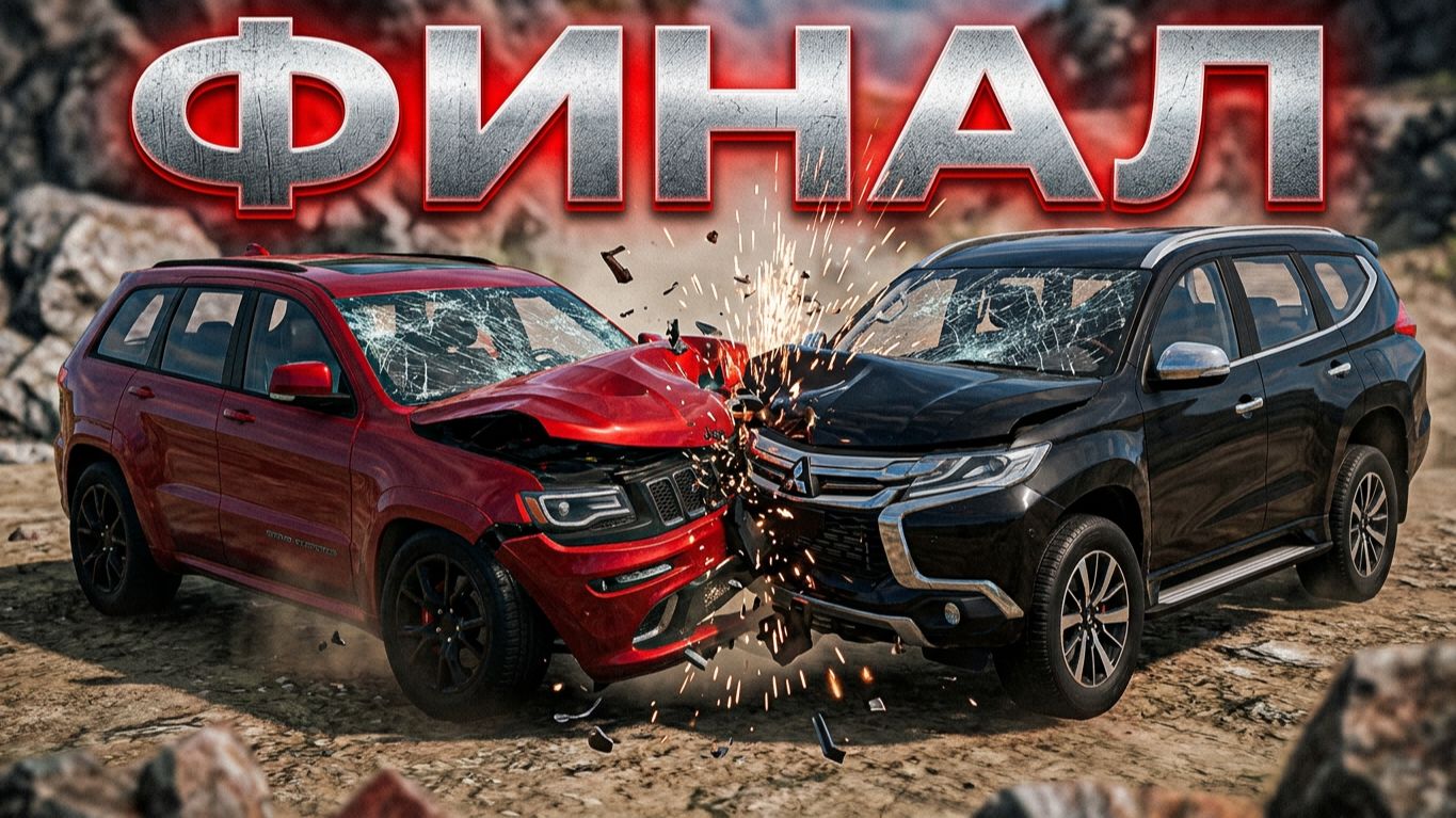 Финальный этап 1/8 Состязаний BeamNG Drive Pajero Sport VS Grand Cherokee