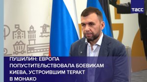 Пушилин: Европа попустительствовала боевикам Киева, устроившим теракт в Монако