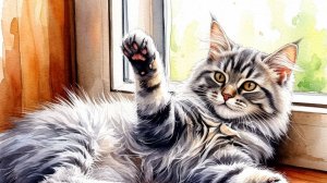 Кот и солнечный лучик