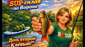 SUP-сплав по Вороне август 2025 день второй «Клевый» и третий «Черепаший рай»