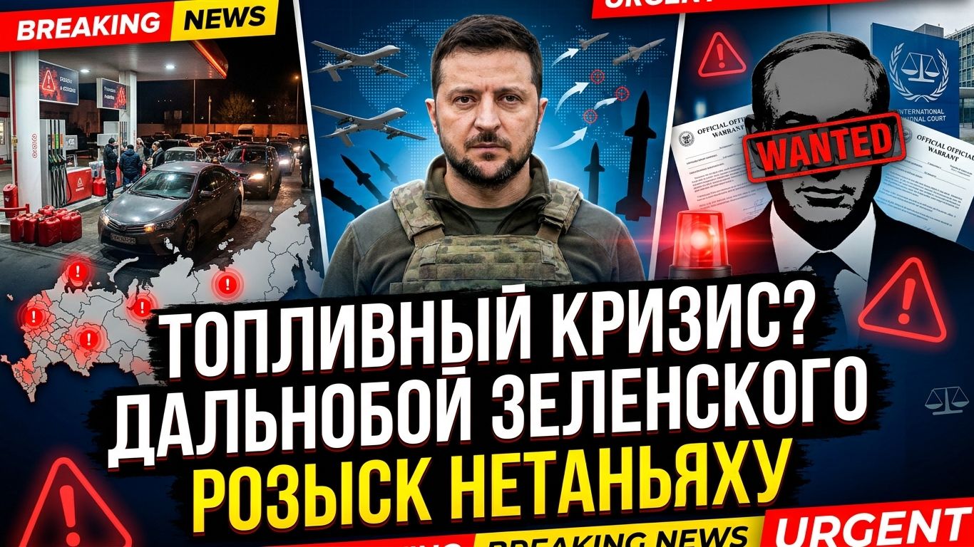 Топливный кризис - на спад? Зеленский и дальнобой. Розыск Нетаньяху. Главные новости 16 июля 2026