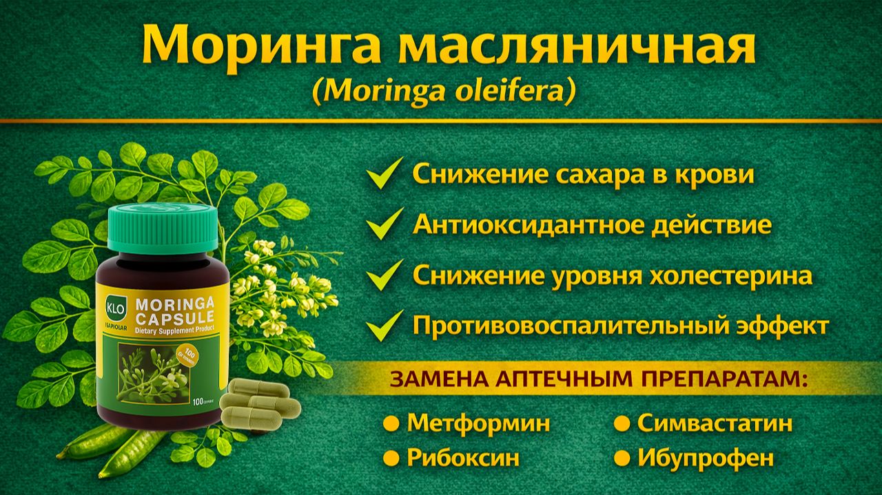 Моринга масляничная (Moringa Oleifera) капсулы