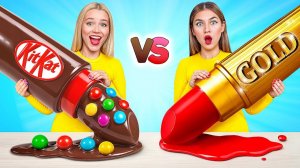 Челлендж.Шоколадная Еда vs Настоящая Еда #Кулинарная Битва с Едой от Multi DO Challenge