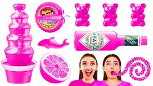 Челлендж с Розовой Едой # Смешные ситуации с едой от Fun Teen