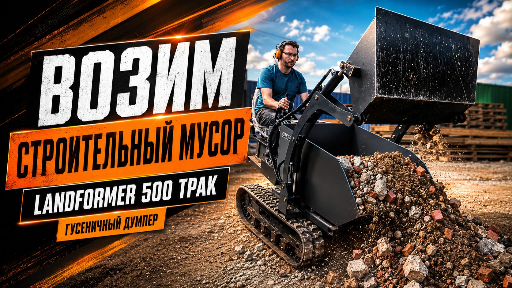 Думпер Landformer 500 ТРАК возим строительный мусор