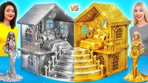 Строим Удивительный Кукольный Домик # Золотой vs Серебряный Челлендж от Bubba DO Challenge