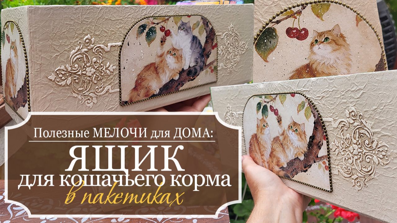 🏠 Полезные МЕЛОЧИ для ДОМА: делаю ЯЩИК для КОШАЧЬЕГО КОРМА в пакетиках - из ПРОСТЫХ материалов! смотреть онлайн