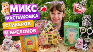 Микс распаковка стикеров и брелоков #распаковка #брелоки #стикеры