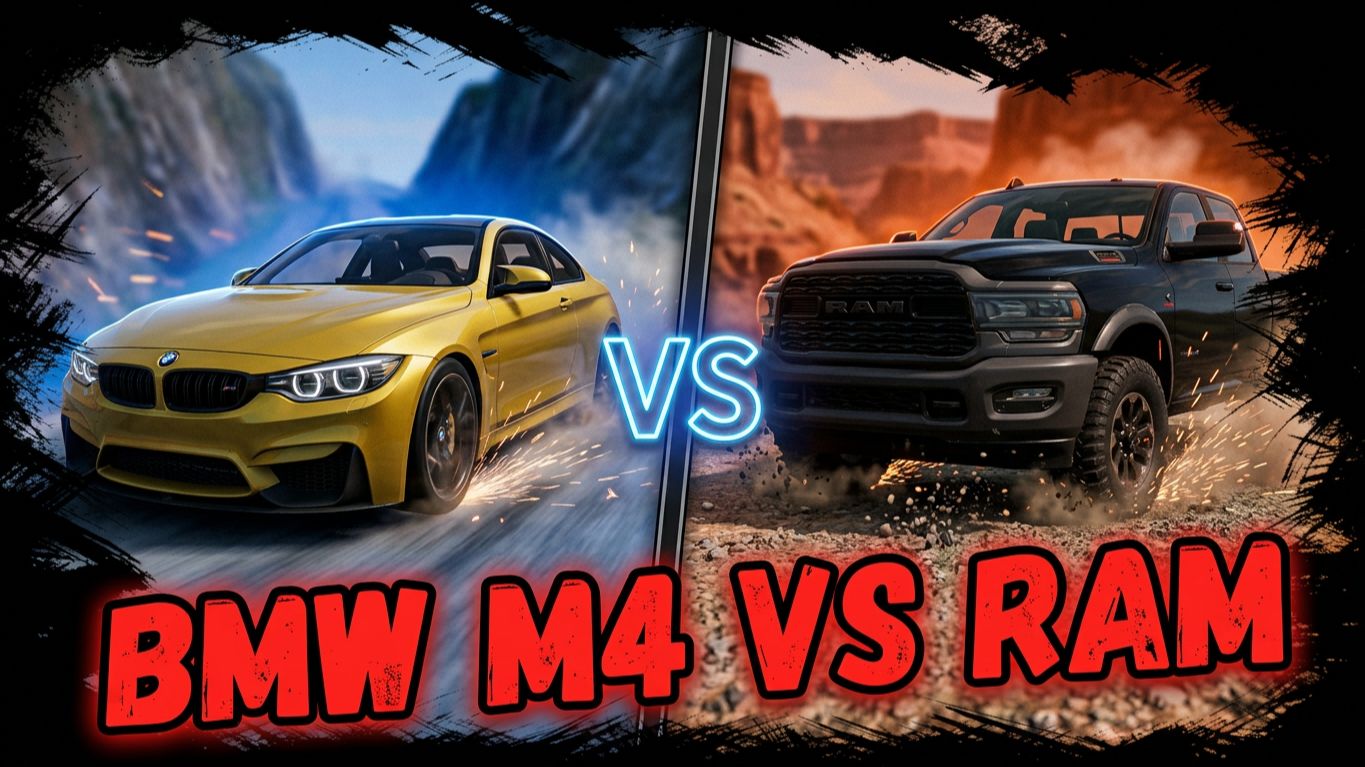 BeamNG Drive Чемпионат BMW M4 VS Dodge RAM 1-этап, вторая двойка гонщиков