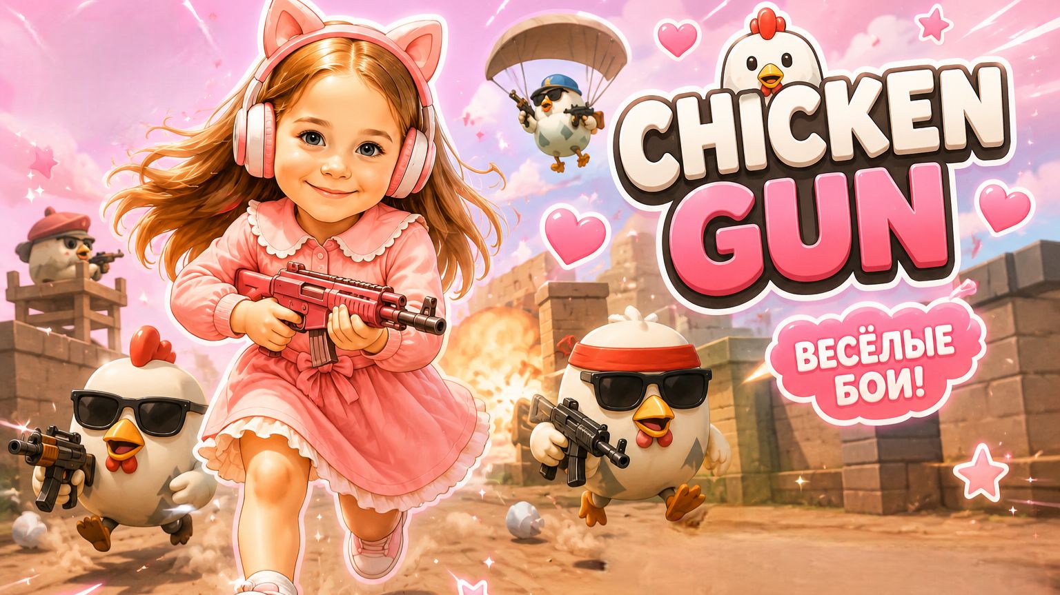 Моё первое видео на канале!🌸 Играем в Chicken Gun!🐥 смотреть онлайн