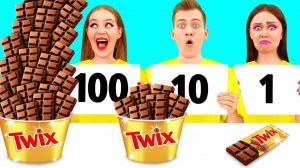 100 Слоев Еды Челлендж # Удивительные Кулинарные Лайфхаки