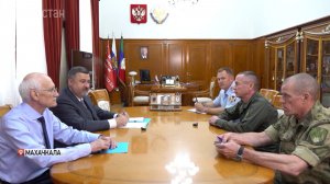 Федор Щукин встретился с командующим СКФО Росгвардии Владимиром Спиридоновым