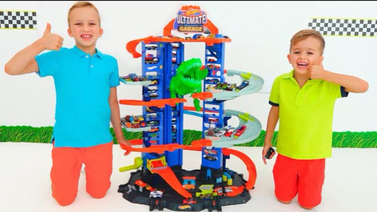 🍿 Влад и Ники играют в «Супергараж» | Hot Wheels City