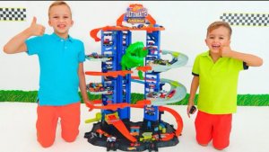 🍿 Влад и Ники играют в «Супергараж» | Hot Wheels City