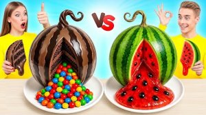 Челлендж. Шоколадная Еда vs Настоящая еда | Крутые Творческие Лайфхаки от Multi DO Challenge