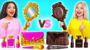 Челлендж.Шоколадная Еда vs Настоящая Еда #Смешная Кулинарная Битва от Multi DO Challenge