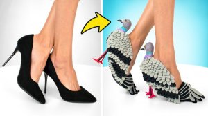 Мастерим голубиные туфли из обычной пары! 😱 DIY