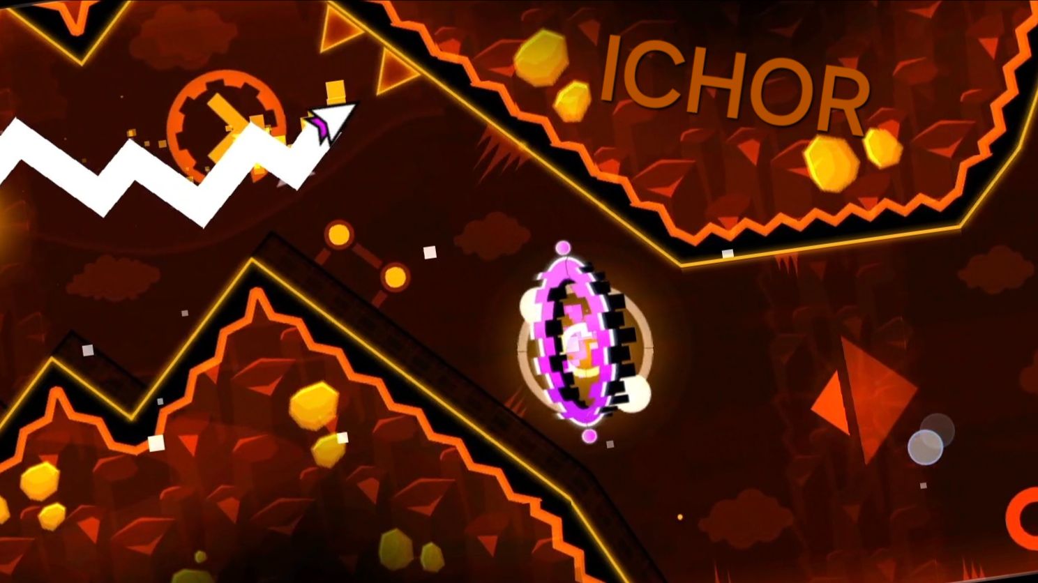 ICHOR GEOMETRY DASH ПРОХОЖДЕНИЕ 3 МОНЕТЫ смотреть онлайн