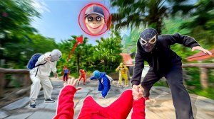 7 Братьев паучков Spider-Man Team повстречали Сербского Охранника