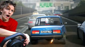 ШАШКИ на ВАЗ 2107 по ТРАССЕ ЗАКОНЧИЛИСЬ АВАРИЕЙ... ｜ BeamNG.drive
