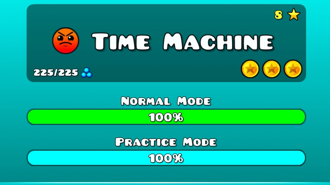 Прохождение Time Machine-Geometry Dash|3 монеты смотреть онлайн