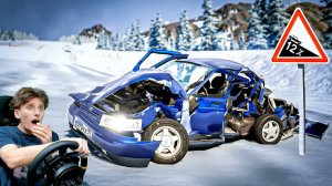 ЛЕДЯНОЙ СПУСК с ГОРЫ Без ТОРМОЗОВ в БИМКЕ ! ｜ BeamNG.drive