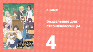 Бездельные дни старшеклассницы 4 серия «Искренность» (аниме-сериал, 2019)