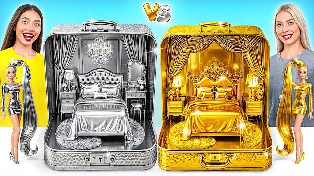 Строим Удивительный Кукольный Домик Золотой vs Серебряный Челлендж _ Война Пранков от Multi DO Smile смотреть онлайн