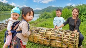 Ловлю рыбу бамбуковыми ловушками. Готовлю ужин и продаю Люффу. Семья Дуонг