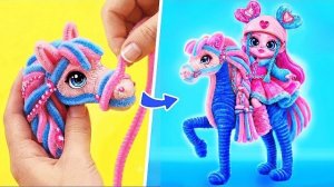Картонный, Пушистый и Бриллиантовый образ для Куклы Лали! DIY поделки