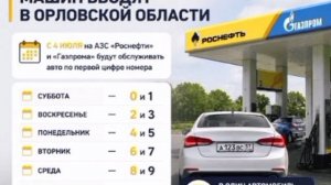 ‼️🇷🇺⛽Власти Орловской области отменили заправку машин по четным и нечетным номерам в разные дни

▪