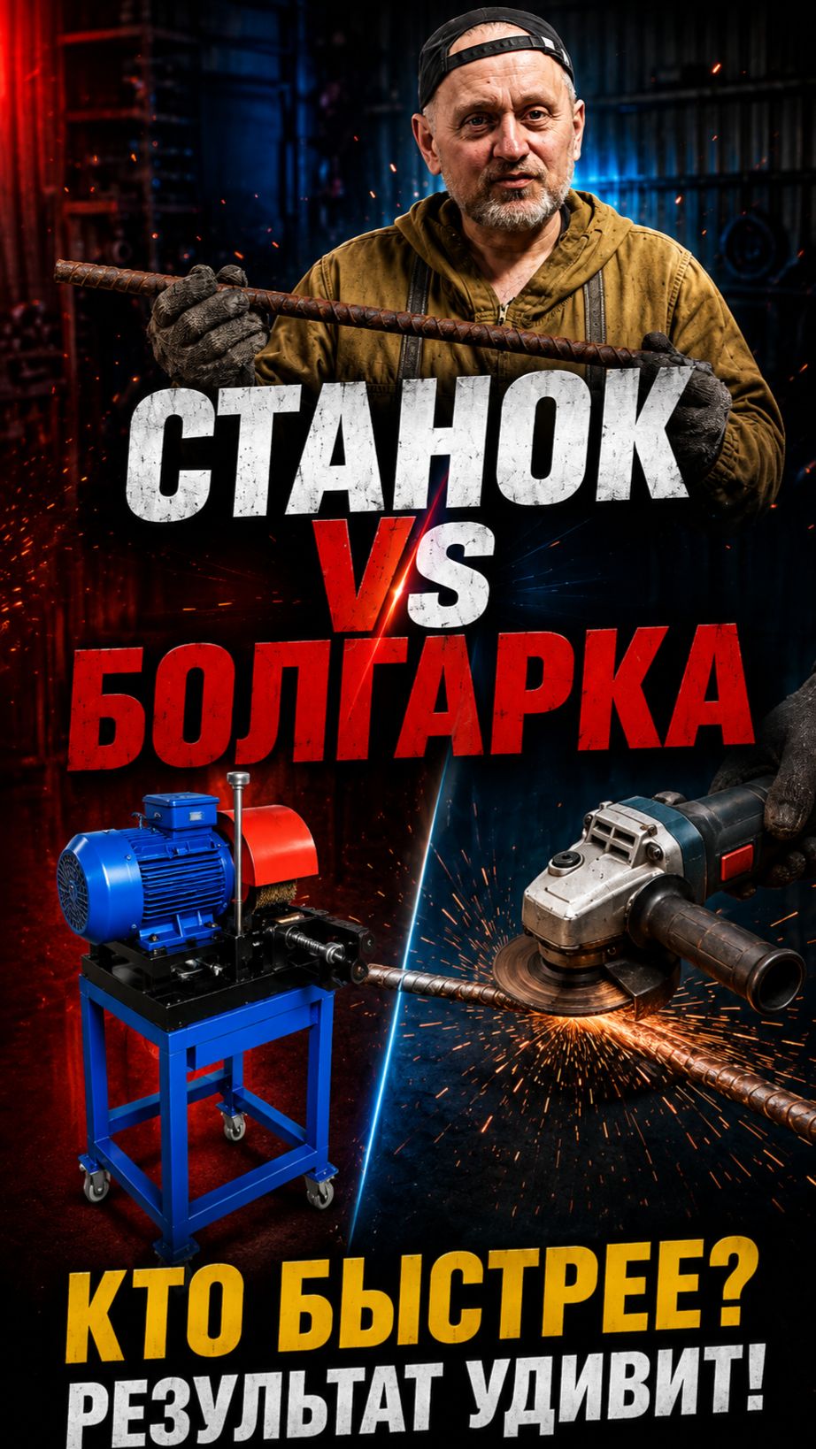 Зачистка арматуры за секунды: это реально? #лайфхак #строительство