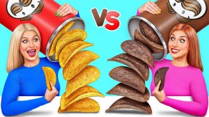 Челлендж.Шоколадная Еда vs Настоящая Еда #Битвы с Едой от Multi DO Challenge