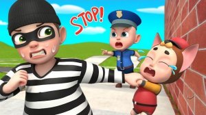Полицейский Роб спасает Хэнка от злодея 🚔  Песенка про полицию для детей  Rosoo Happy Kids & Nurser