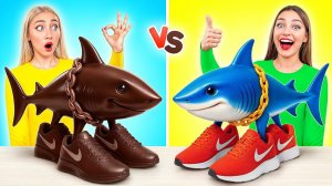 Челлендж.Шоколадная еда vs Настоящая едаФантастическая Кулинарная Битва Multi DO Challenge