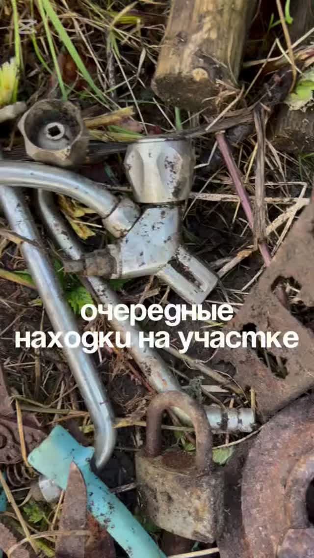 Выковыриваю из земли хлам от бывших хозяев 🤯