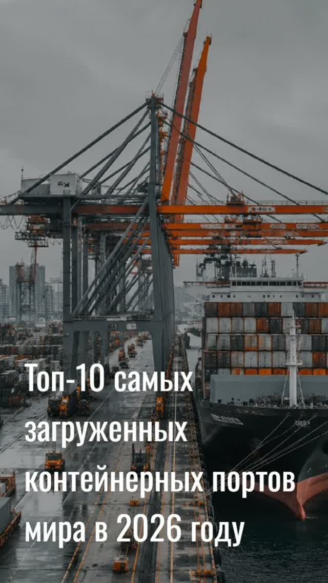 Топ-10 самых загруженных контейнерных портов мира в 2026 году.