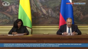 🔴 #ПрямойЭфир: Совместная пресс-конференция С.В.Лаврова и главы МИД Гвинеи-Бисау Ф.Жау